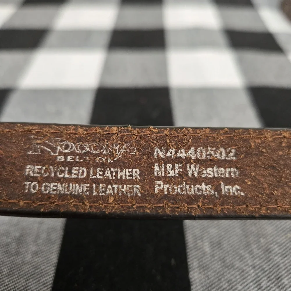NOCONA Child / Teen Boy Girl Tooled Leather Belt NO BUCKLE Fits 26